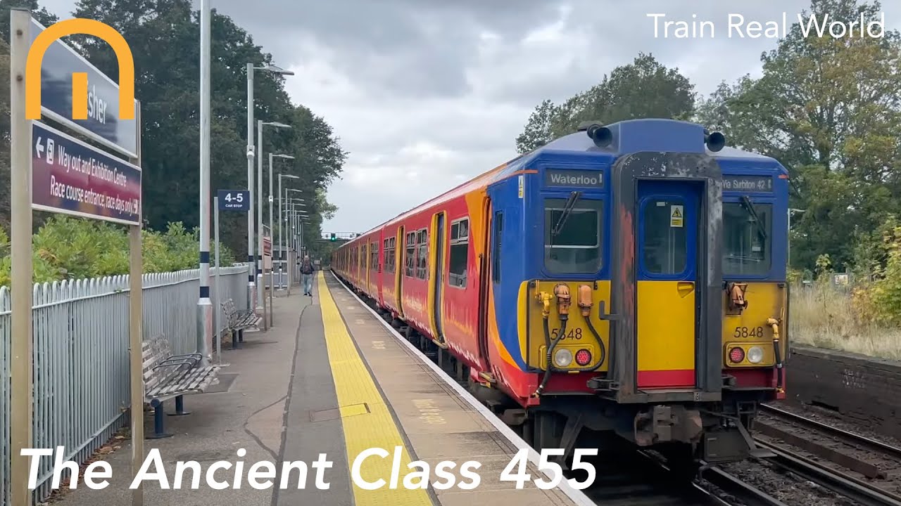 The Ancient Class 455 - South Western Railway (SWR) - London Waterloo to Esher!