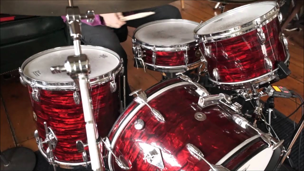 Vintage/1969 Gretsch rare Red Wine Pearl Drum Set