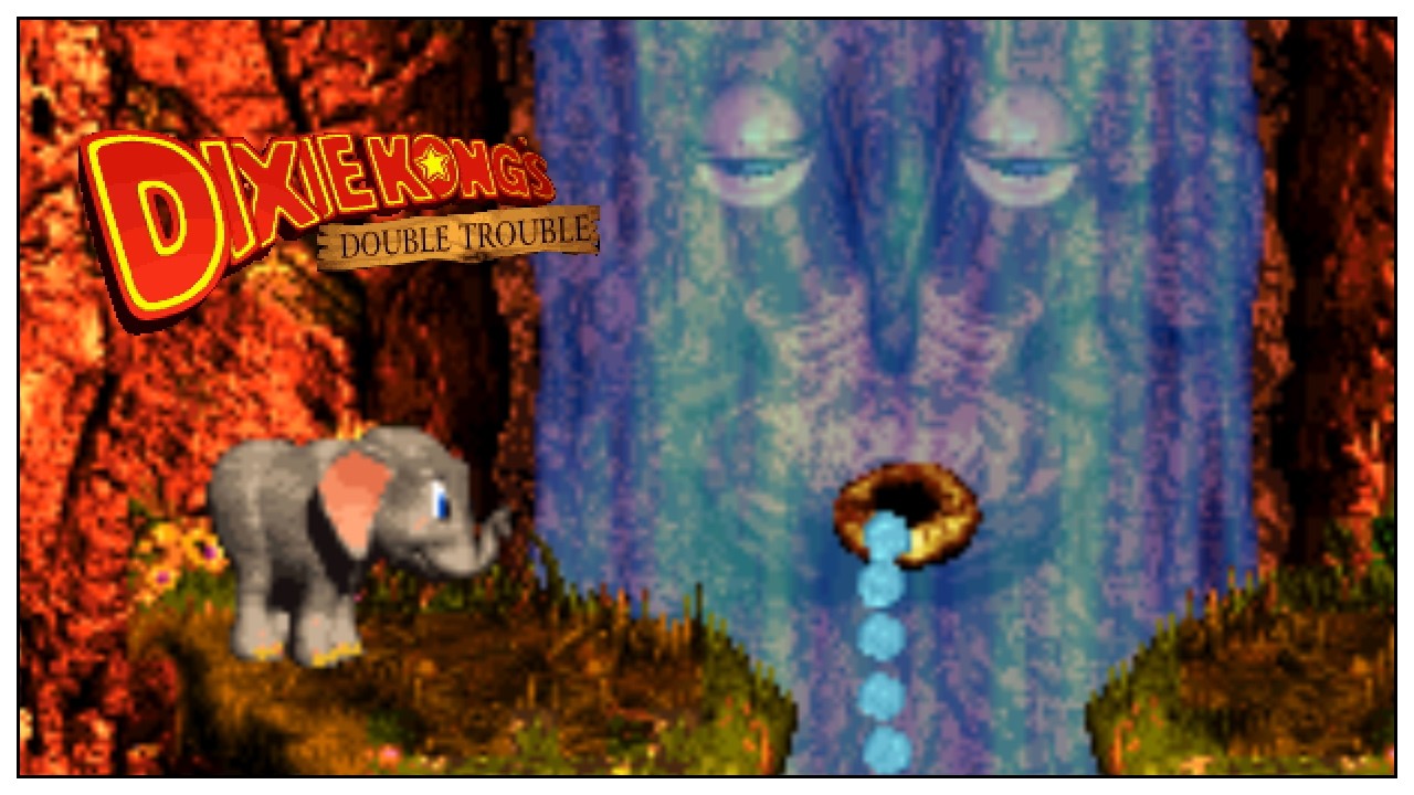 A aventura fica cada vez mais insana! - Donkey Kong Country Dixie Kong's Double Trouble.