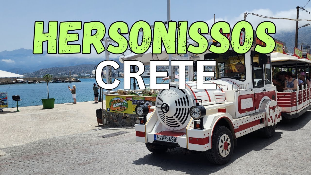 Hersonissos Crete! 1 Hour Train Tour thru Chersonissos Greece / Kreta