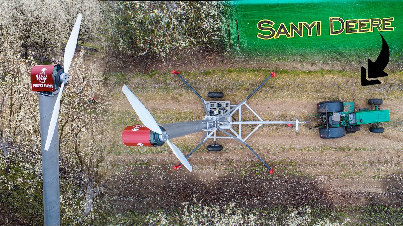 SANYI DEERE - Fagyvédelem SZÉLGÉPPEL!! ❄️ Sikerrel a fagykár ellen légkeveréses technológiával!