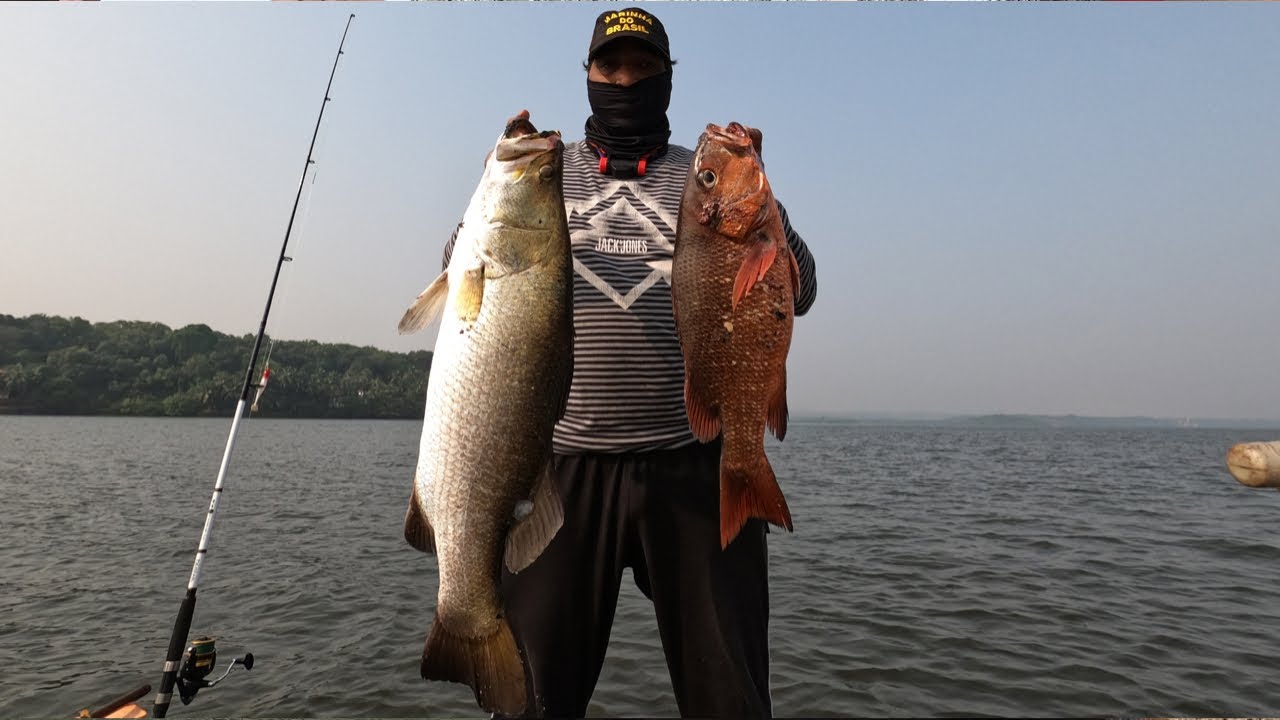 Fishing for barra and snapper in India || pahla barramundi pakda || @bablusolkar