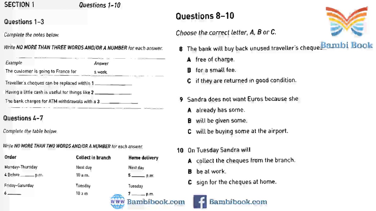 Collins Practice Tests for IELTS 1 Test 4 Listening