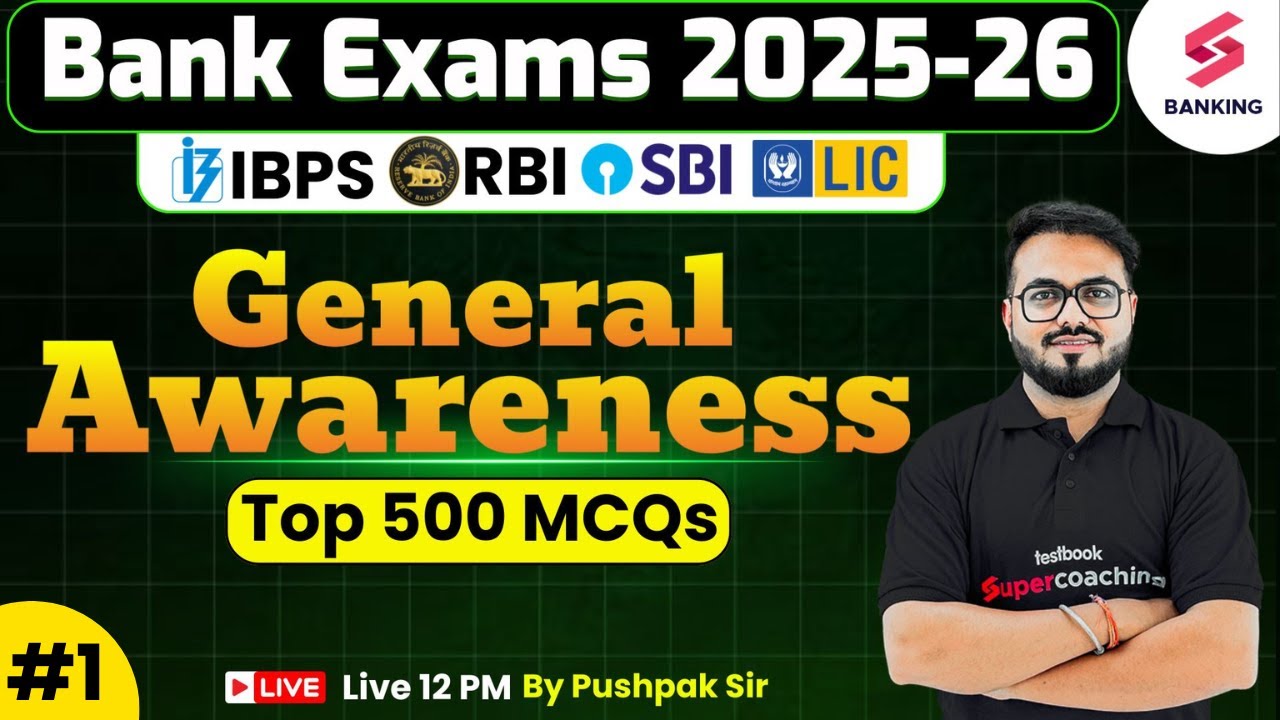 General Awareness | Banking Exam Preparation 2025 | General Awareness For Bank Exam | Pushpak Sir #1