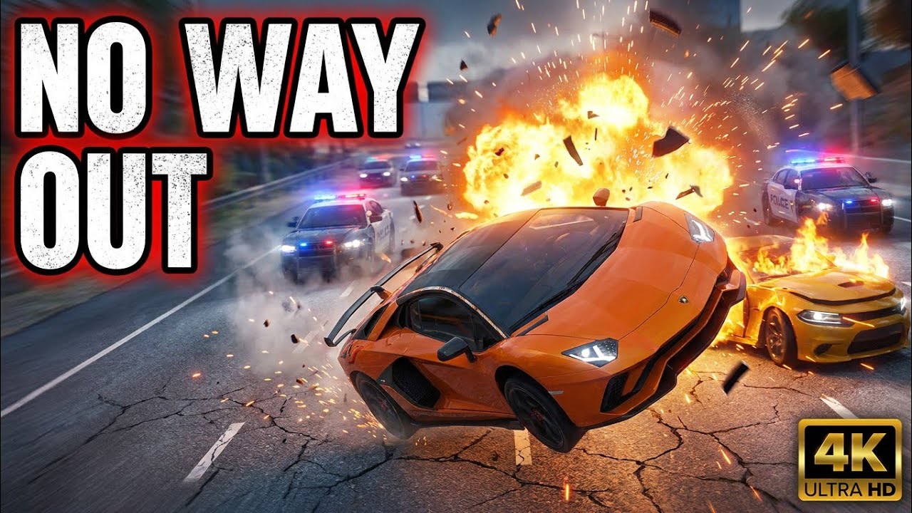 Highway Police Chase Gone Wrong | Extreme Car Racing Escape 🚔🔥