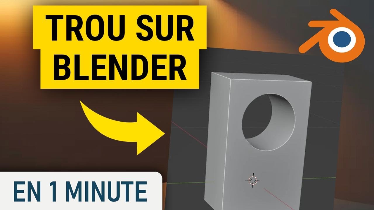 Creuser un trou dans un objet sur Blender