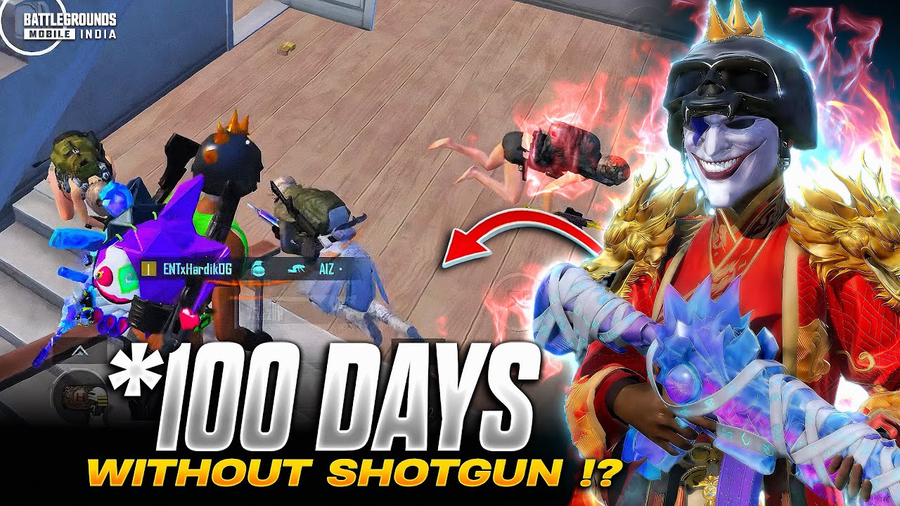 CRATAX Survive Almost *( 100 Days ) Without Shotgun in BGMI?!