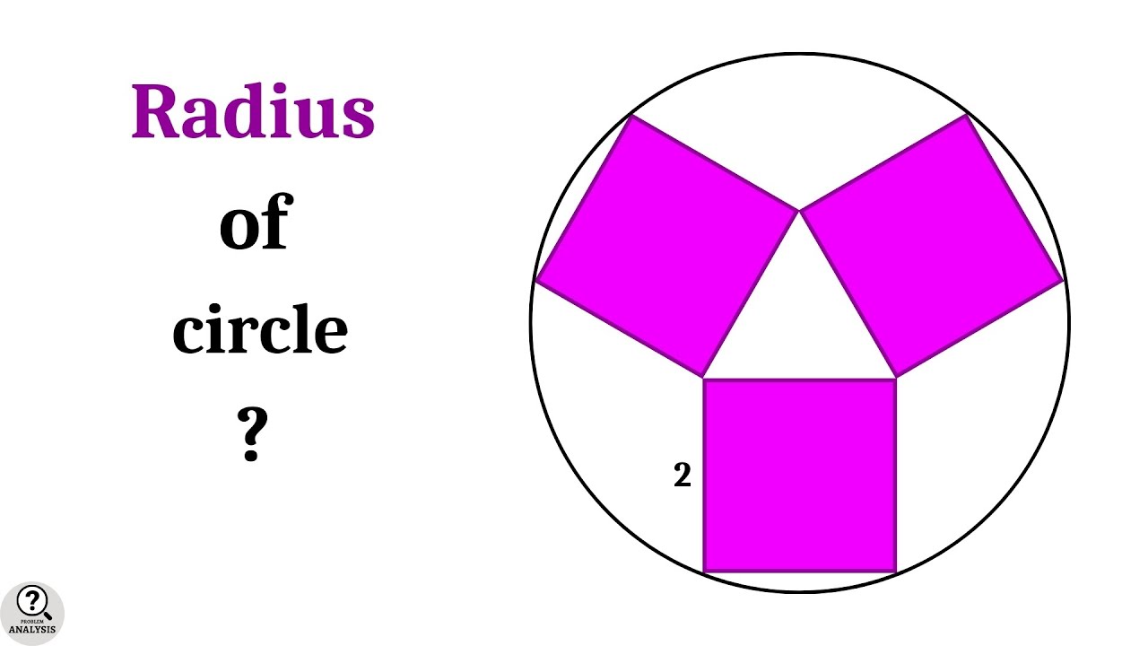 Radius of Circle | Three Squares inside Circle problem | Advanced math problems | Mathematics
