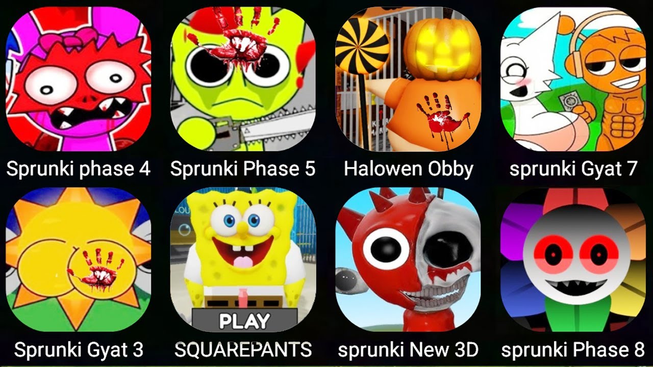 SPRUNKI GYAT 4 VS Gyat 5 VS Gyat 6,VS Gyat 7,Sprunki Edition Sinner 3,Sprunki Phase Mod,Phase Love