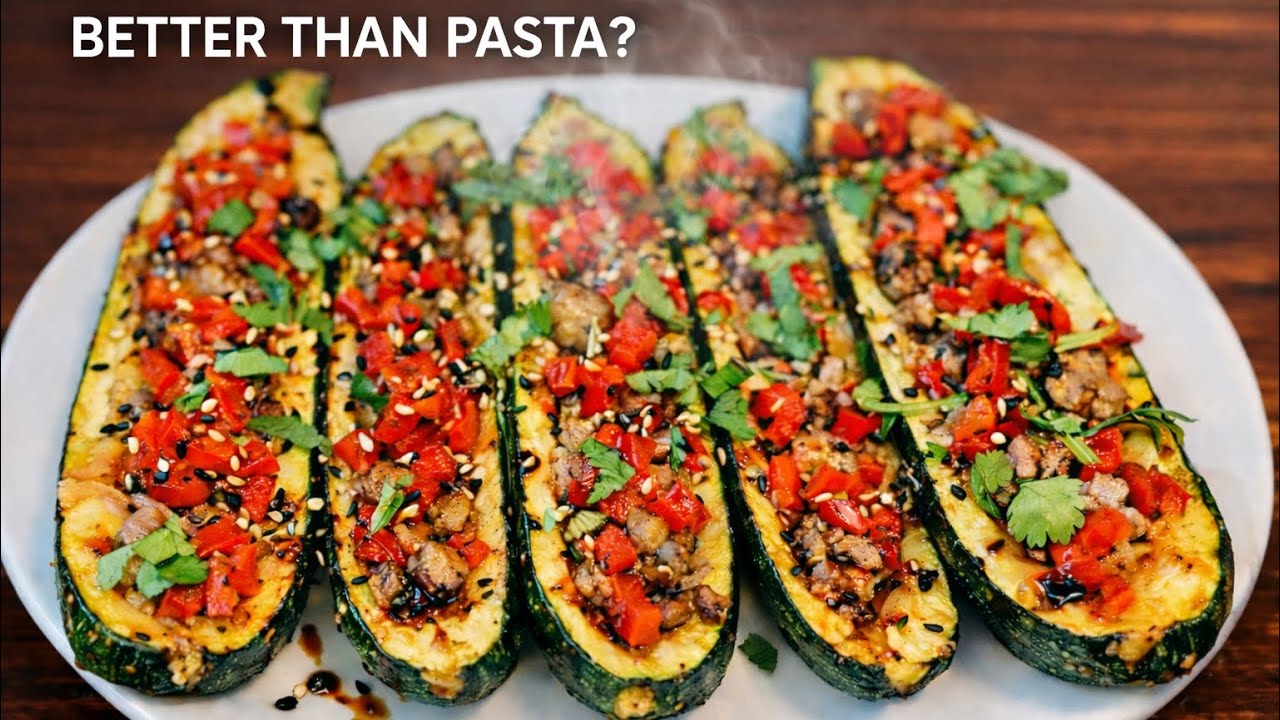 Stuffed Zucchini Boats with Ground Meat | Better Than Pasta? Low Carb Dinner