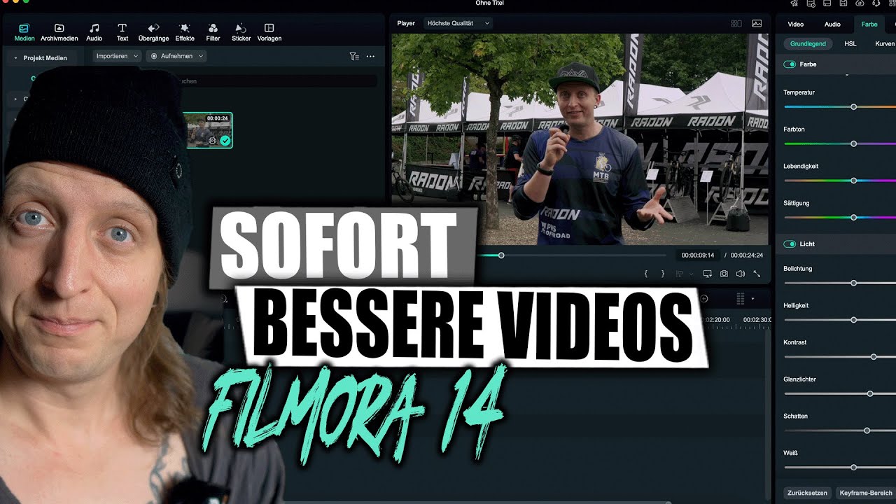 Sofort BESSERE Videos schneiden mit Filmora 14 - Neue KI Funktionen und Auto Translation