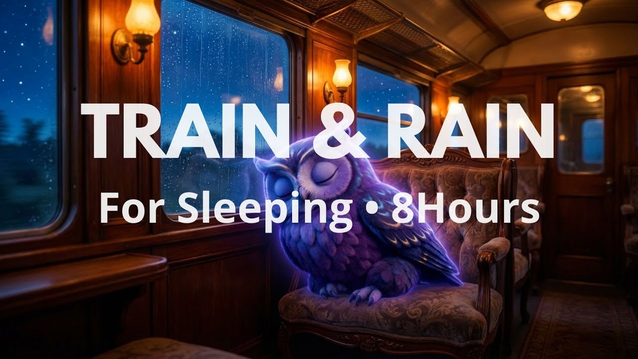 Train Sounds and Rain for Sleeping - 8 Hours