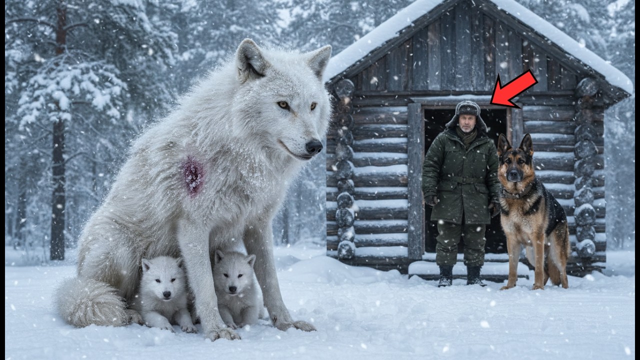 В −45°C белая волчица с волчатами пришла к дому ветерана… Но дальше произошло настоящее чудо