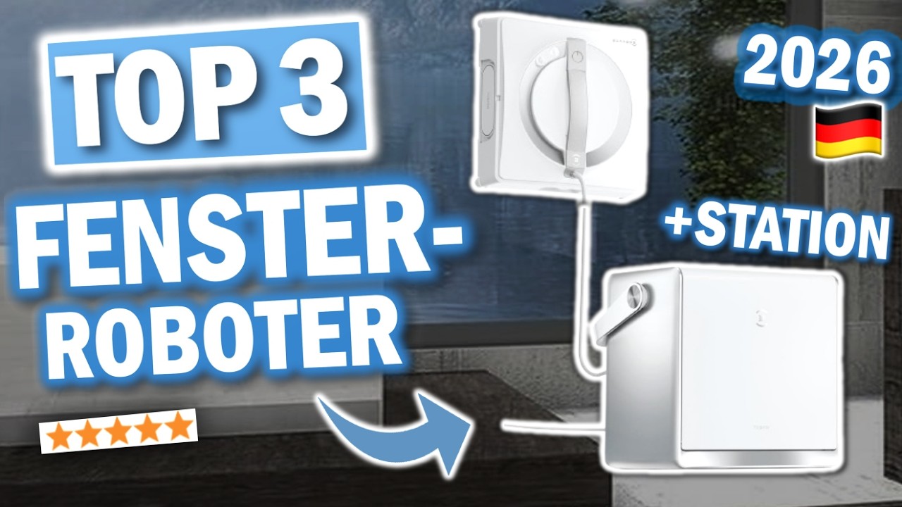 TOP 3 FENSTERPUTZROBOTER mit STATION! (2026) | Beste Fensterroboter mit Multifunktionsstation