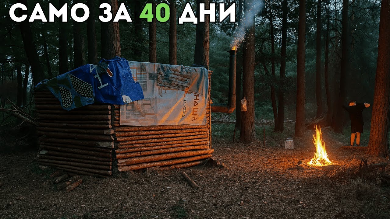 ИЗГРАДИХМЕ ГОРСКА ХИЖА САМИ ЗА 40 ДЕНА – БЕЗ ОПИТ И БЕЗ МОДЕРНИ ИНСТРУМЕНТИ