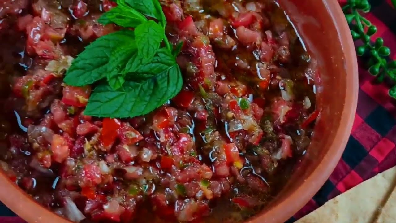 الدقة الغزاوية|دقة الفلفل الاحمر الحار 🌶️