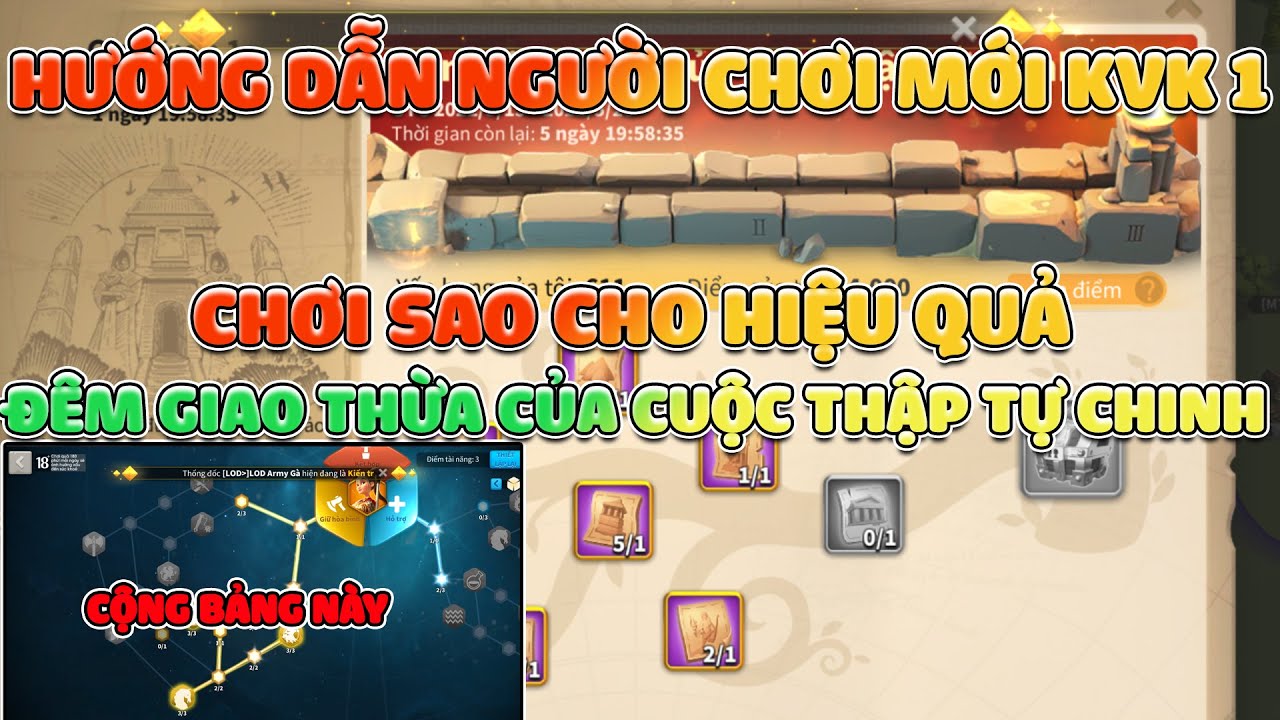 C&aacute;ch đ&aacute;nh tối ưu cho giai đoạn pre kvk 1 cho người chơi mới- V&agrave;o kvk 1 cần g&igrave; để ko thọt