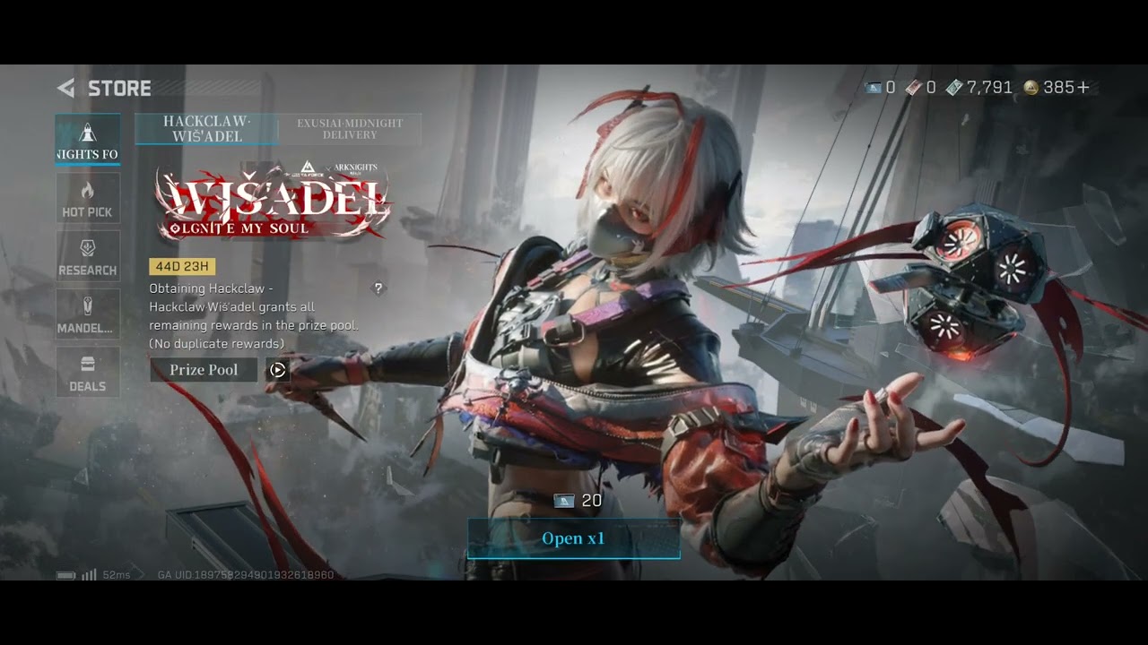 GARENA DELTA FORCE : Hackclaw x Arknight collaboration, Wis'adel Skin! Gacha~