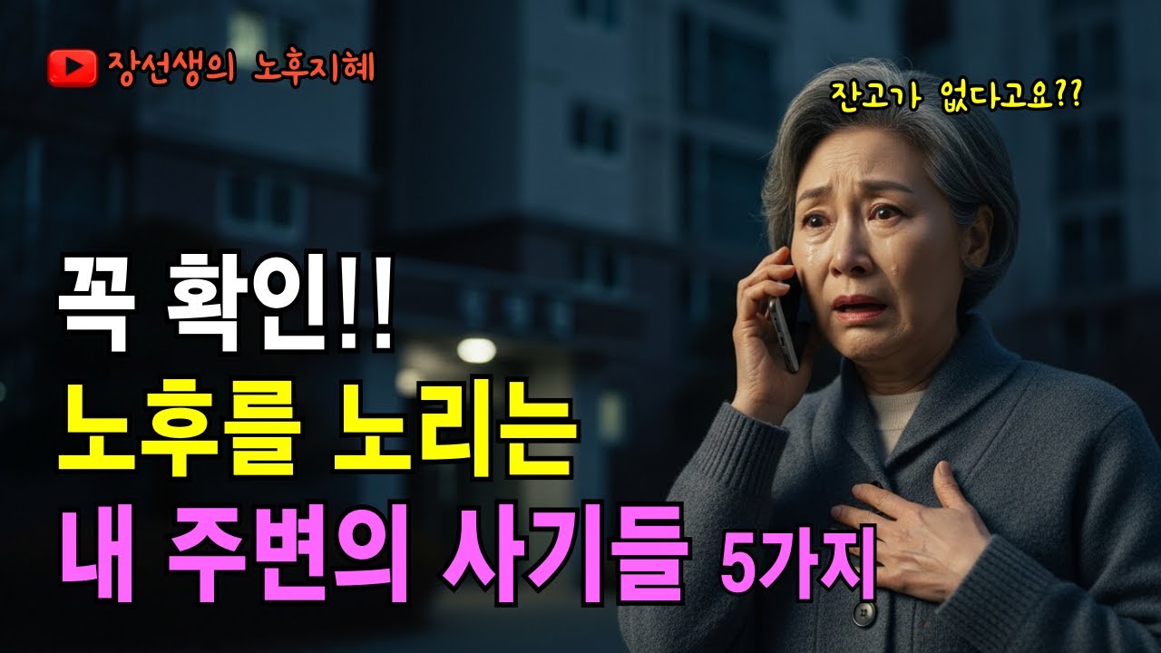 노후사기, 왜 우리는 속게 되는가? 사기꾼은 돈보다 마음을 노립니다 |노후지혜|노후사기|노후사연|