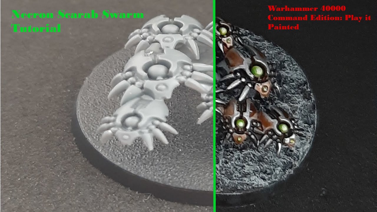 Speed Painting Necron Canoptek Scarab Swarm. Quick paint guide