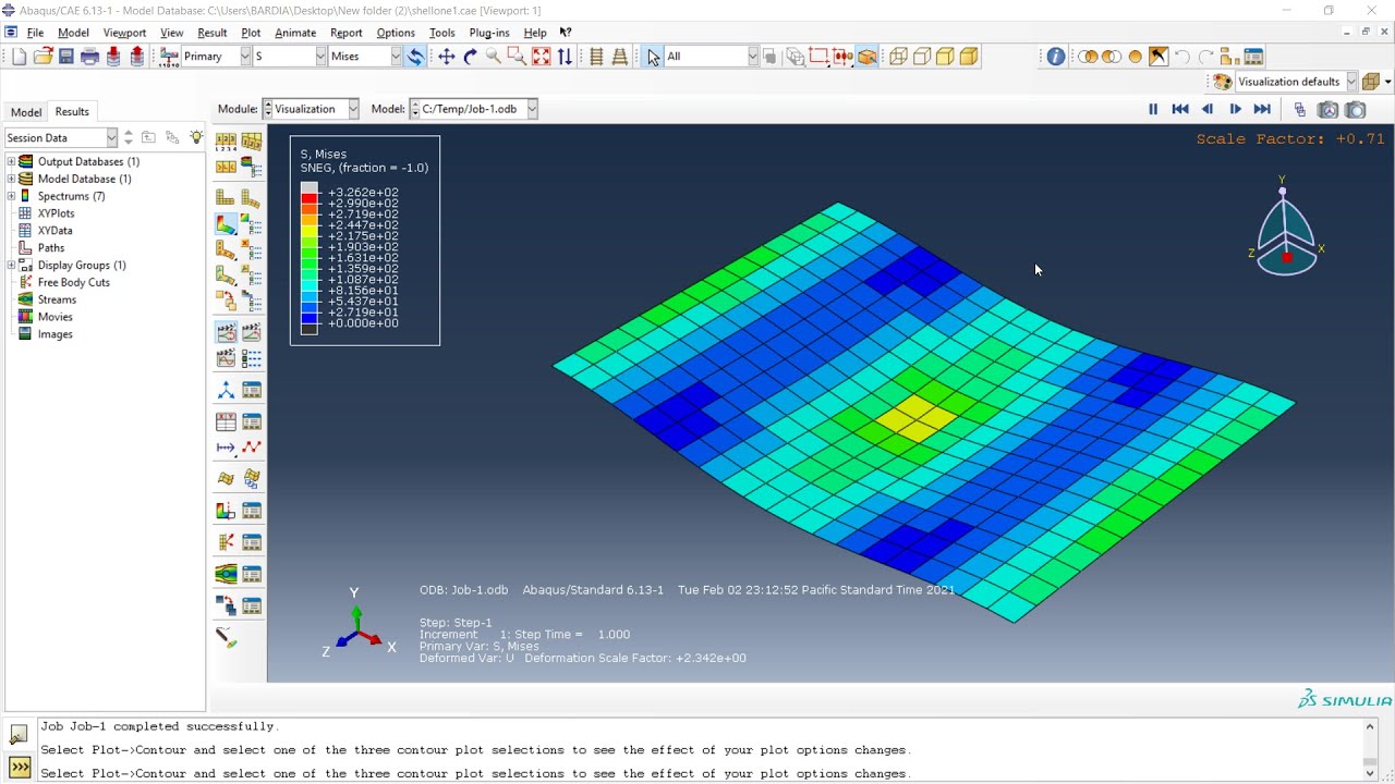 Abaqus static Sheet analysis  l آموزش تحلیل استاتیکی برای ورق های فلزی