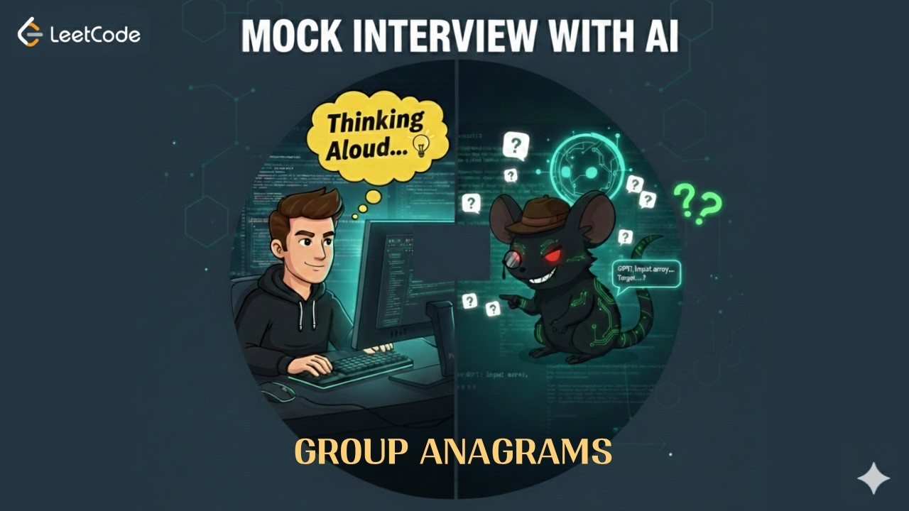 Mock Coding Interview Practice | Group Anagrams | Think Aloud with GPT