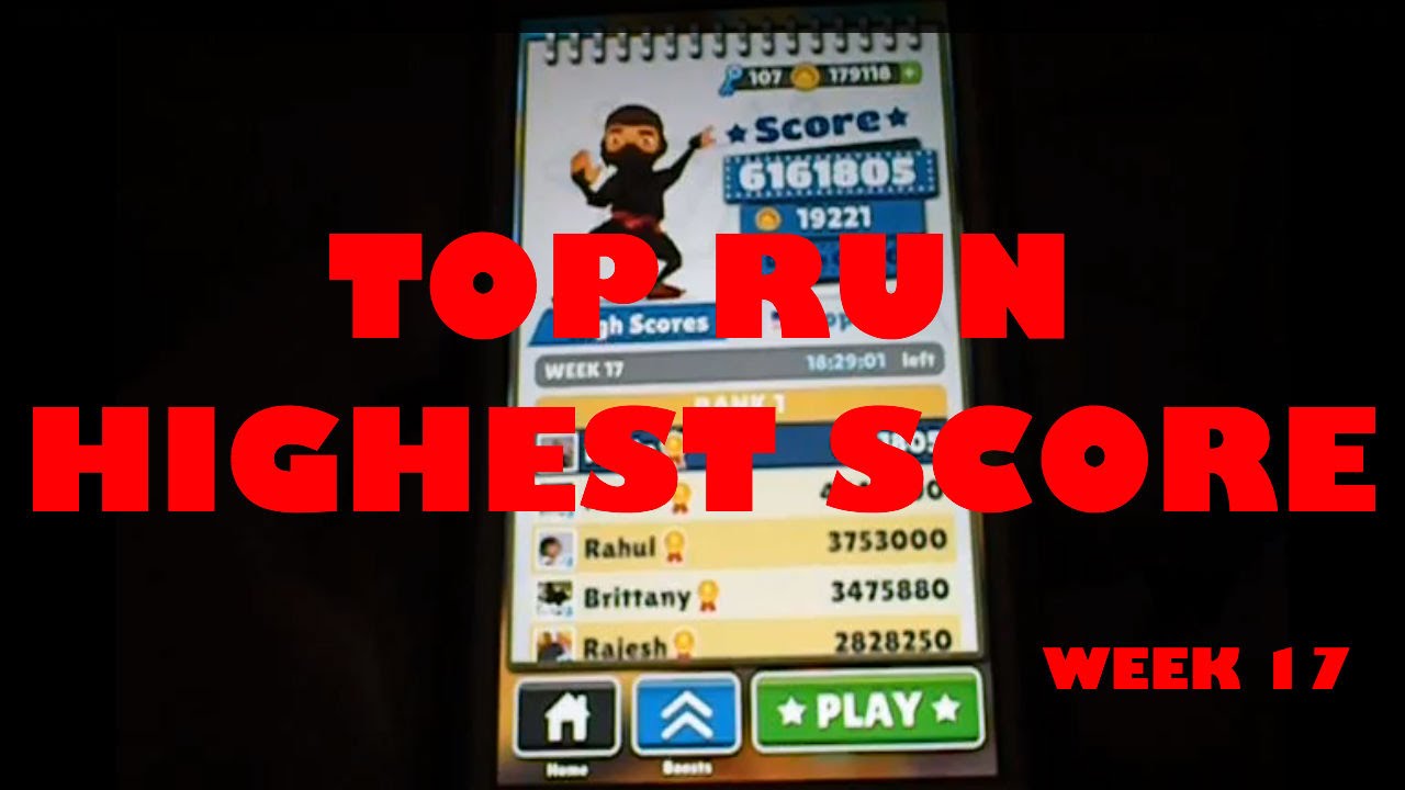 Subway Surfers - Week 17 Top Run Highest Score!