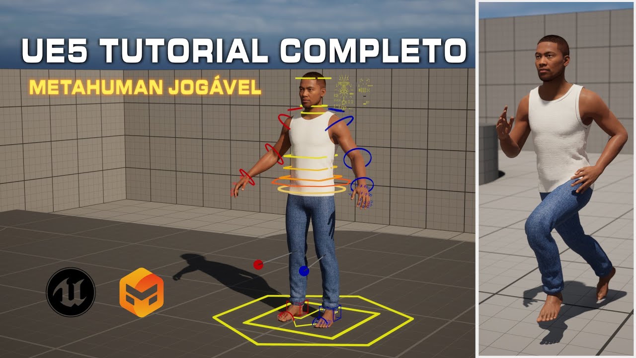 Como Criar MetaHuman Jogável com Roupas Personalizadas - UE5 Tutorial Iniciantes