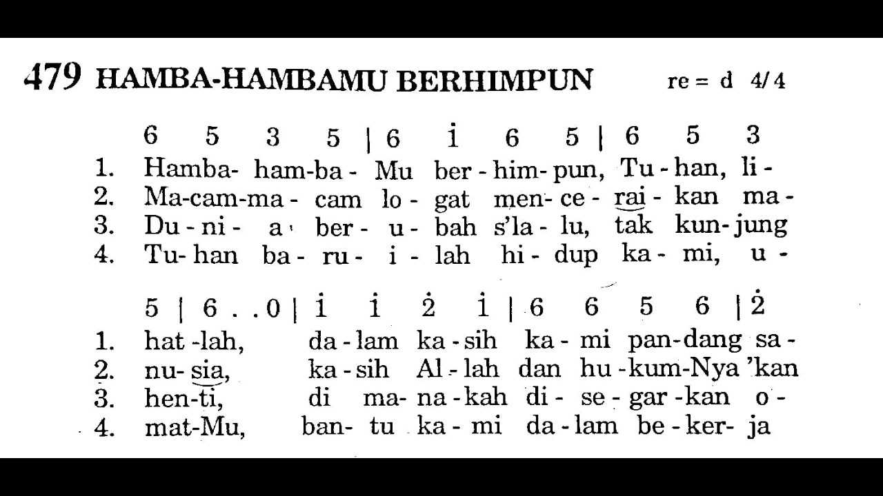 [Lirik] HAMBA-HAMBAMU BERHIMPUN - Lagu Masa Prapaskah - Puji Syukur No. 479