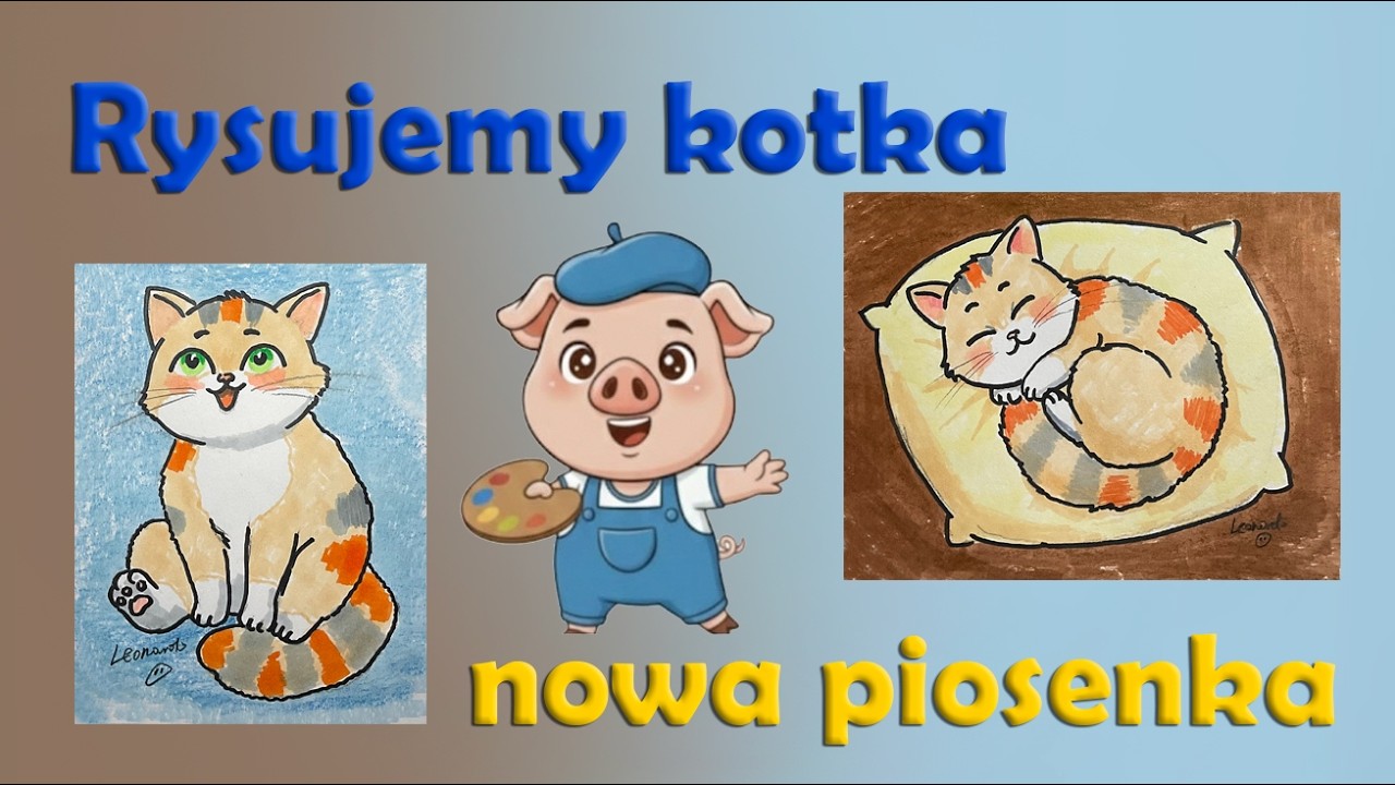 Rysujemy kotka i nowa piosenka! 😻🐈🎨🎶#drawing #art #fun #kids #cats #cat #2026 #music #tutorial