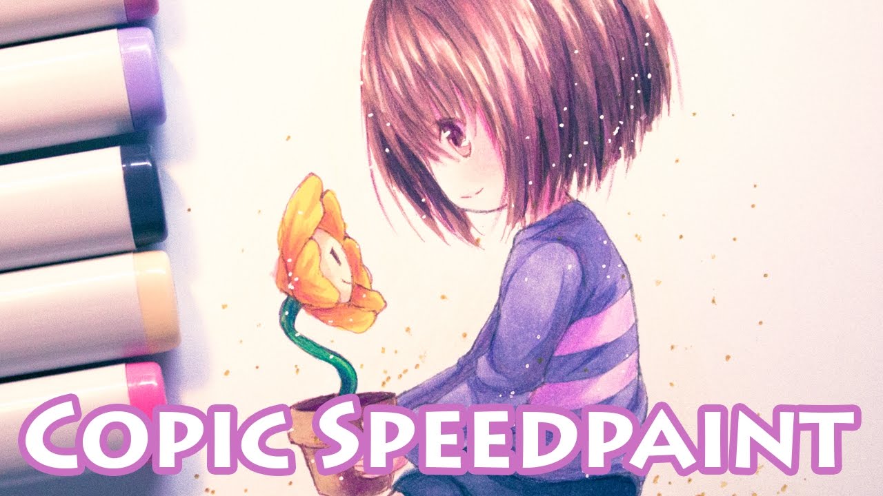 【Copic Speedpaint】 Undertale: Frisk & Flowey