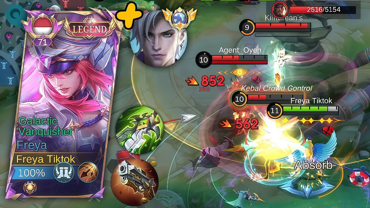 FREYA AGGRESSIVE DAMAGE VS LAPU LAPU EXP LANE !! FREYA FULL BUILD DAMAGE - Mobile Legends