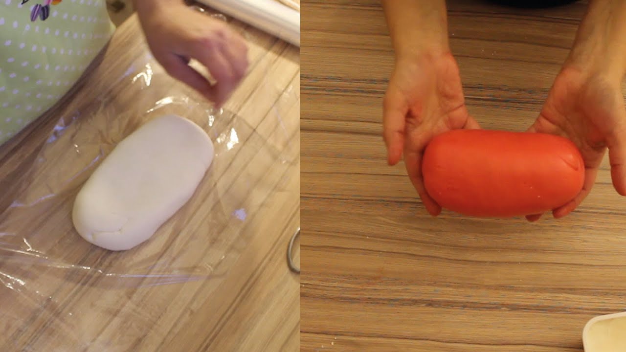 Marshmallow Fondant selber machen und farbigen Fondant herstellen Schritt für Schritt