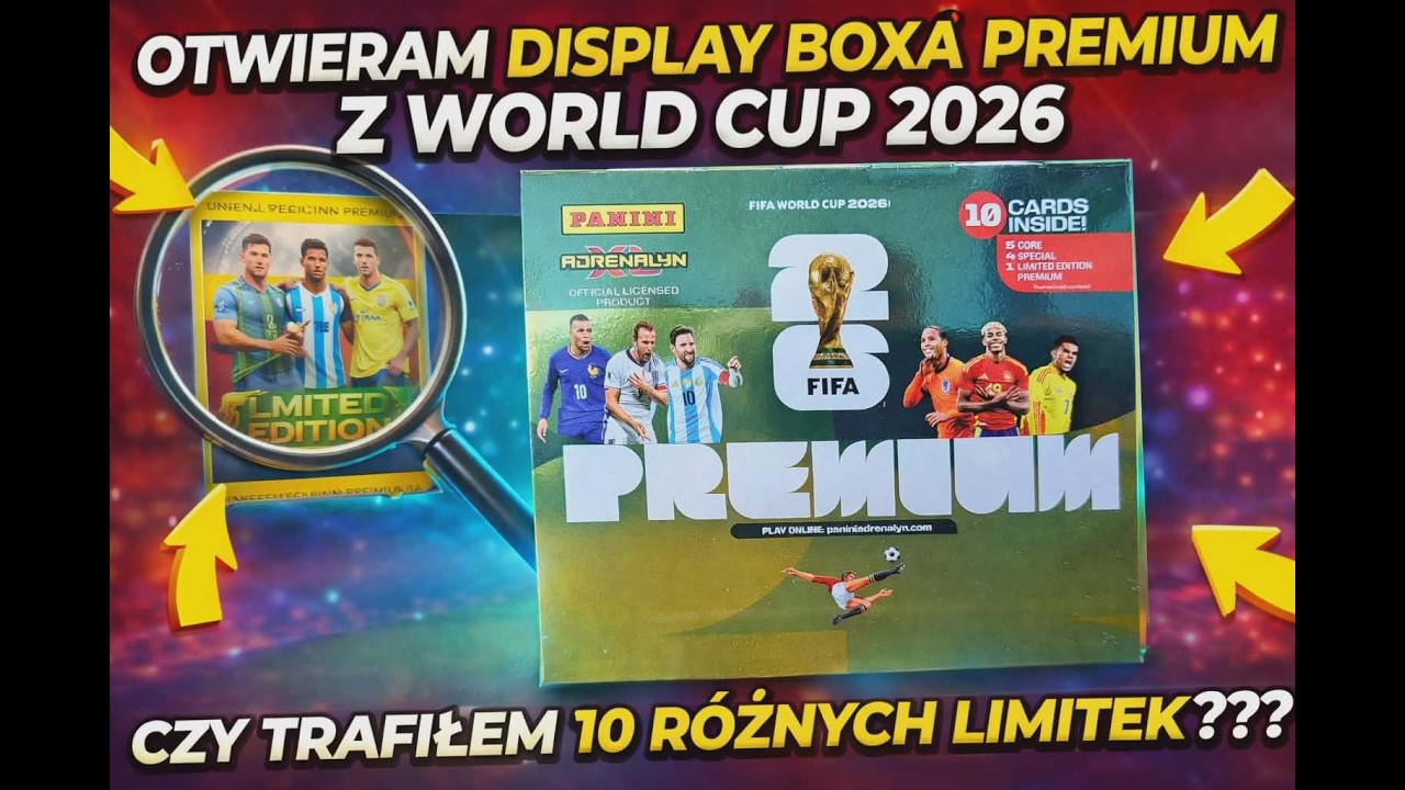 NOWOŚĆ!! PANINI FIFA WORLD CUP 2026 - OTWIERAM DISPLAY BOXA PREMIUM - JAKIE MI WPADŁY LIMITKI???