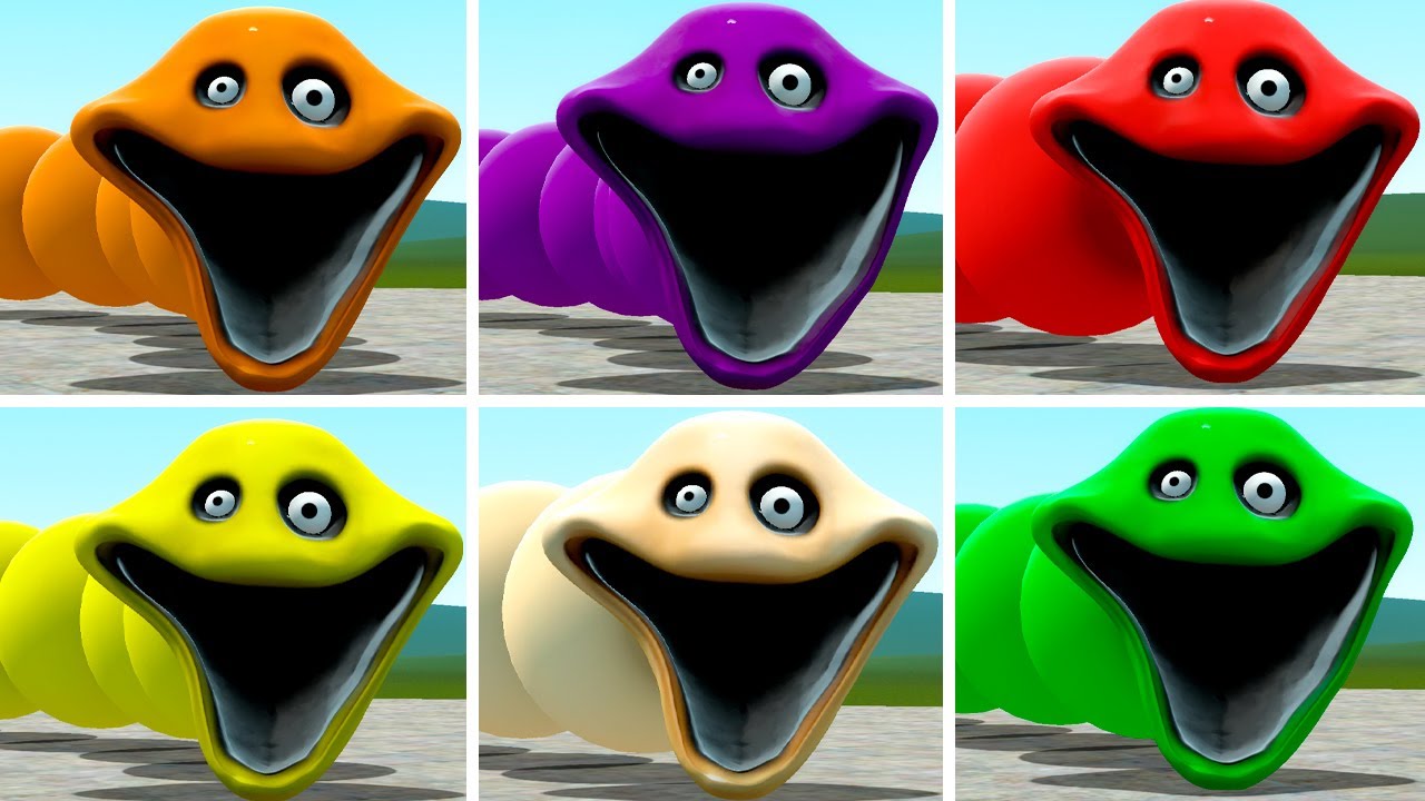 I BECAME ALL COLOR ROBLOX HUNGRY WORMS In Garry's Mod!