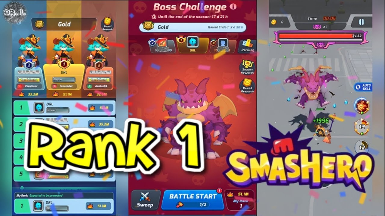 SmasHero.io: Dominating the Boss Challenge - Rank 1 Victory! 🎉🎉