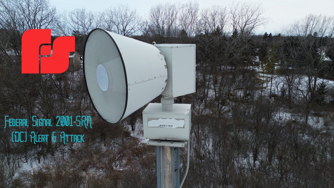Racine, WI Federal Signal 2001-SRN (DC) Siren Test, Alert & Attack