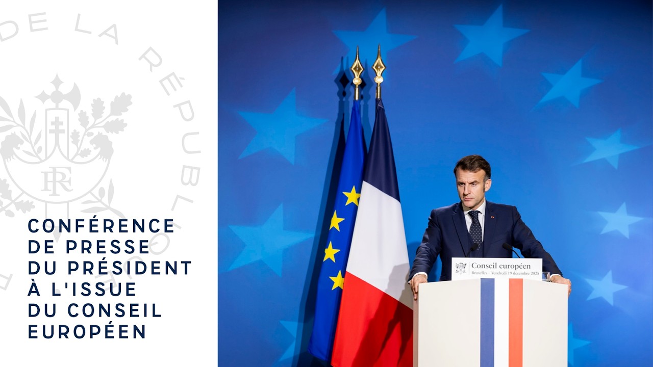 Conférence de presse du Président Emmanuel Macron à l'issue du Conseil européen.