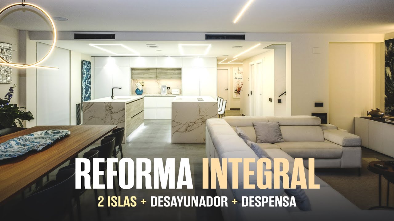 2 ISLAS!!!😲😲 COCINA ESPECTACULAR Blanco + Madera + DEKTON ENTZO / CUINA-1