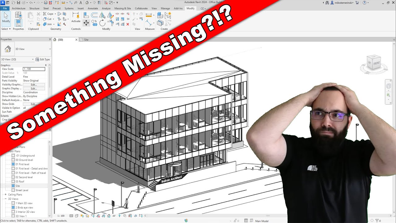 Устранение неполадок видимости в учебном пособии Revit