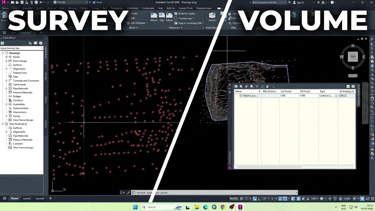 How to Volume calculation in Civil3d