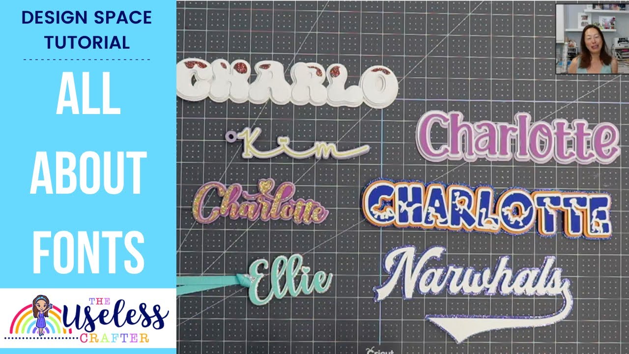 Cricut Crafting All About Fonts  Layering Fonts | Cricut Design Space Tutorial | The Useless Crafter
