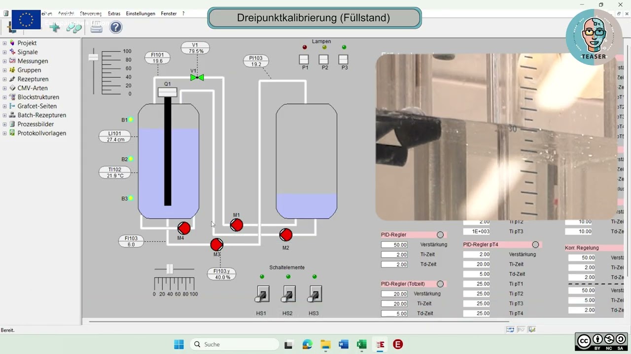 TEASER Lernszenario Chemie - Füllstandskalibrierung an der LC2030