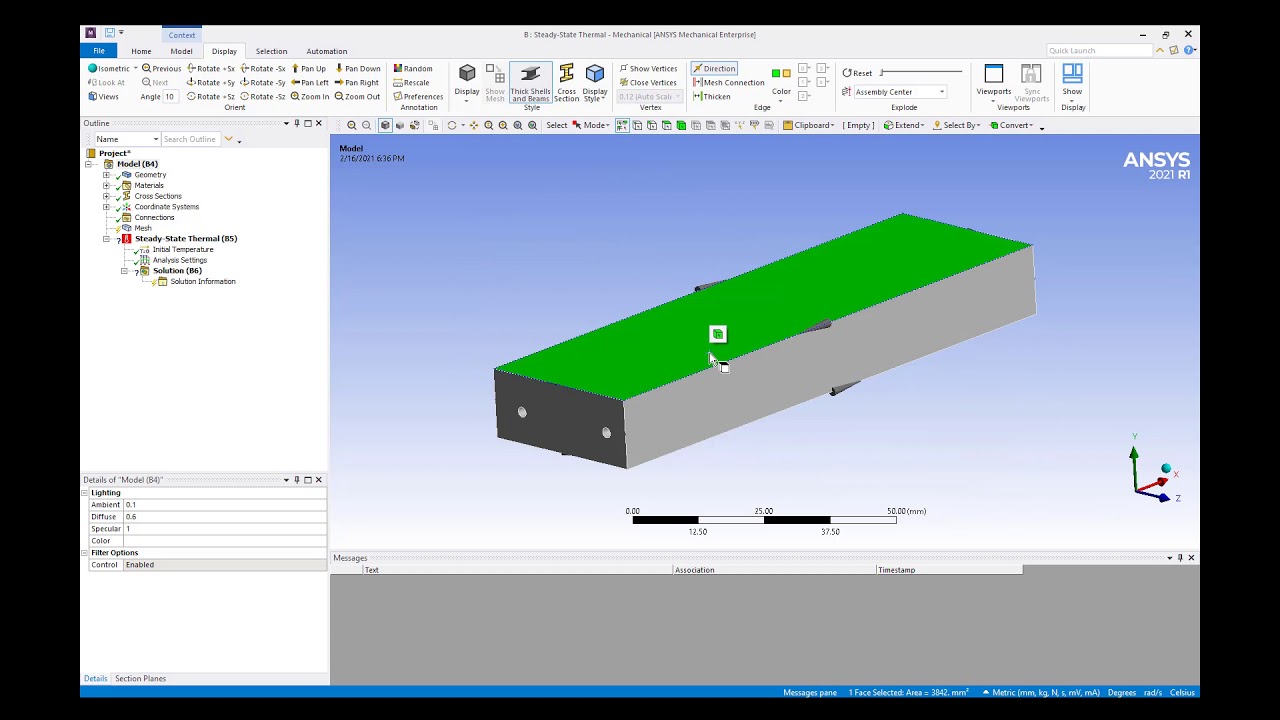 1D-элемент ANSYS Mechanical Thermal Fluid