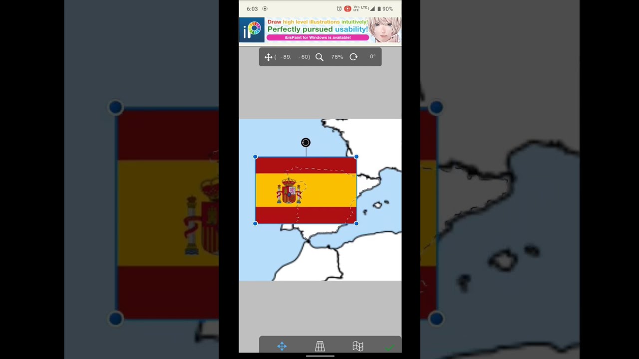How to making flag map tutorial for IbisPaintX | 