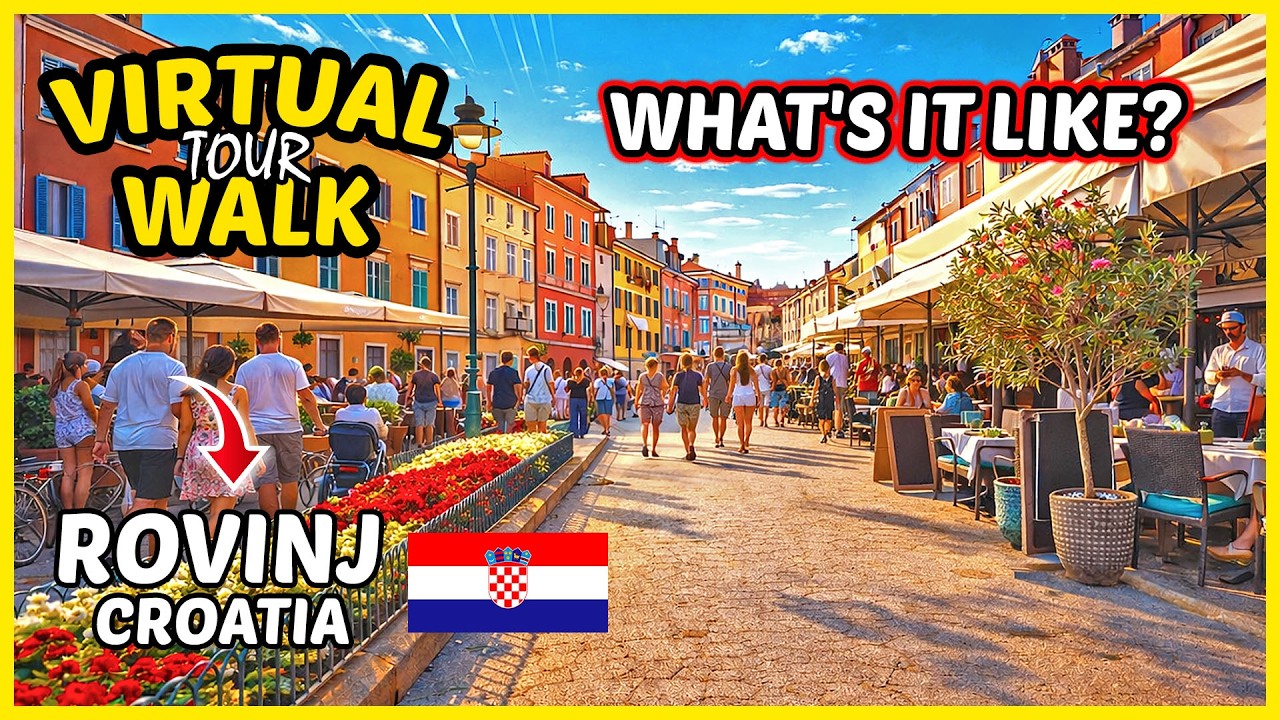 Rovinj Old Town & Harbor Walking Tour🚶 | Croatia Virtual Walk