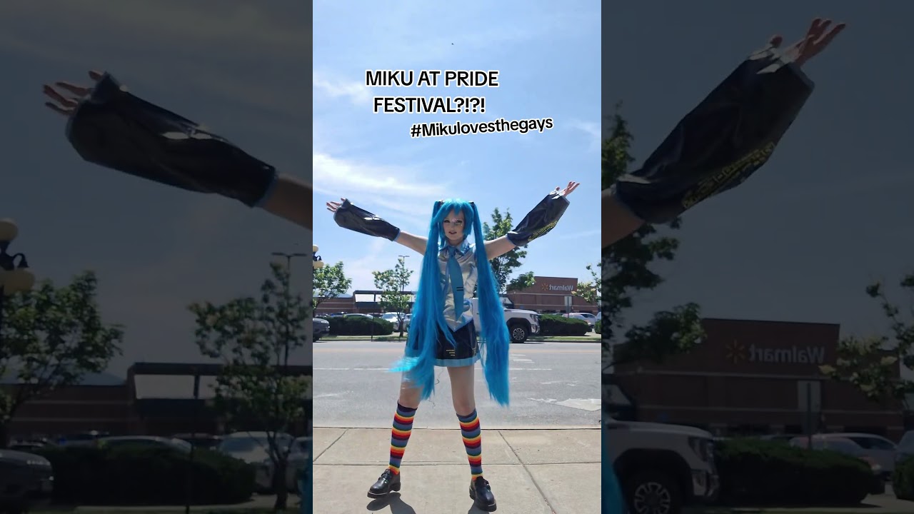 MIKU AT PRIDE #cosplay #miku #hatsunemiku #fyp #foryoupage #pride #pridefestival #pridemonth