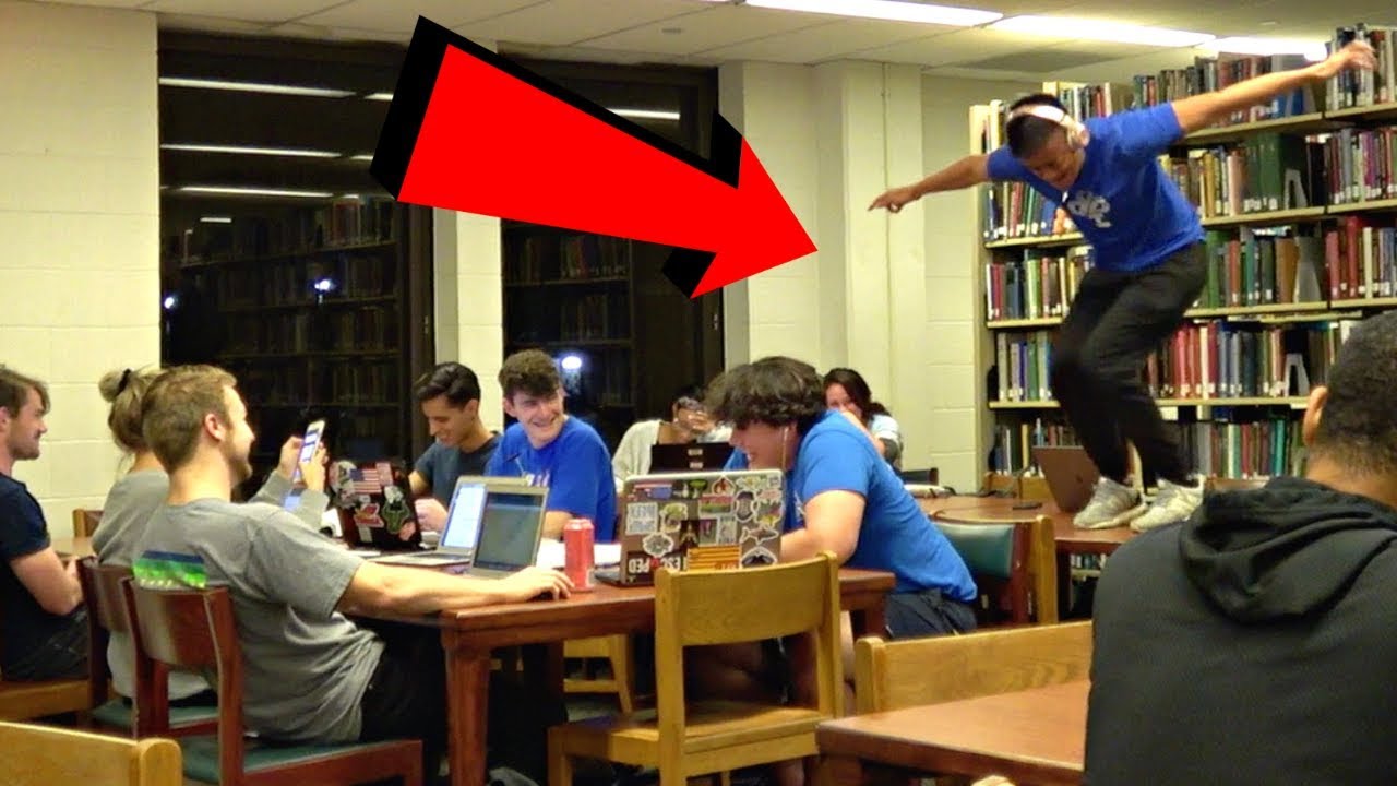 Blasting EMBARRASSING Tutorials in the Library PRANK