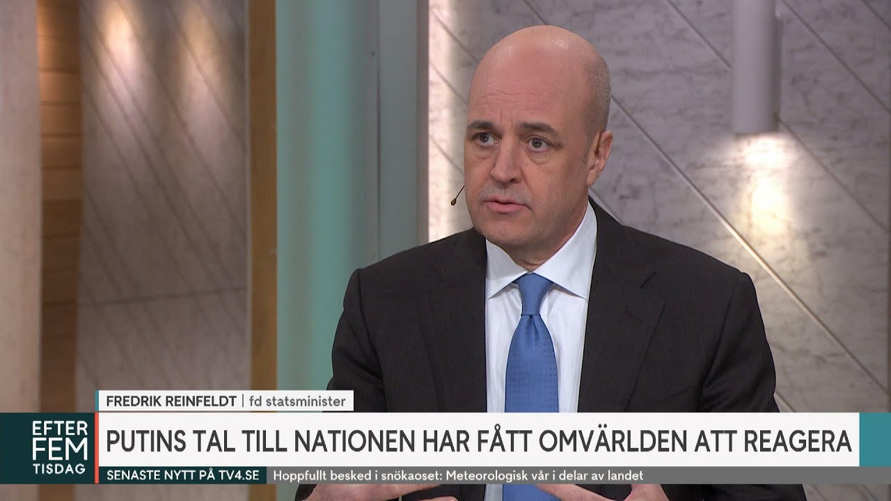 Fredrik Reinfeldt: ”Ryssland vill störta demokratierna” | Efter fem | TV4 & TV4 Play