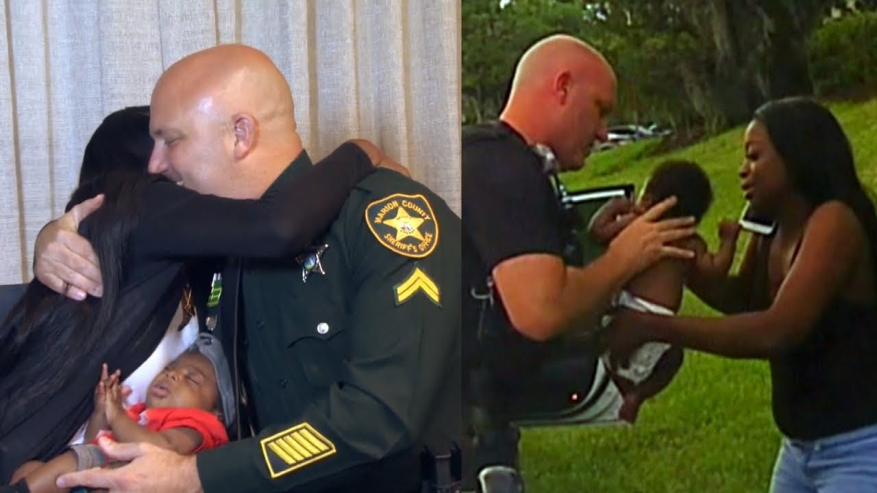 Mom Hugs Florida Cop Who Saved Her 3-Month-Old’s Life